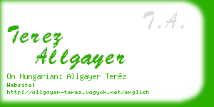 terez allgayer business card